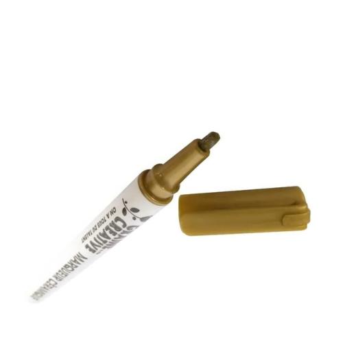 Crayon permanent doré pointe 3mm pour tracer sur le verre vitrail et mosaïque