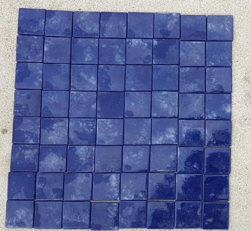 Bleu Nuagé 4 cm mosaïque émaux par plaque pour vrac