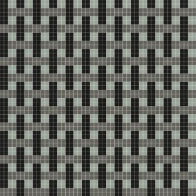 Mosaïque carrelage décor fabric tissage noir blanc gris 4 cm par 1 M²