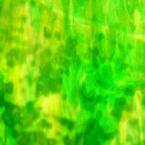 Vert et jaune  mottle  verre semi opalescent youghiogheny vitrail plaque de 30 par 20 cm