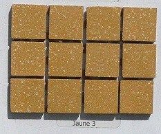 Jaune ocre porphyre/jaune3 2 par 2cm mosaïque grès antique paray par 100g