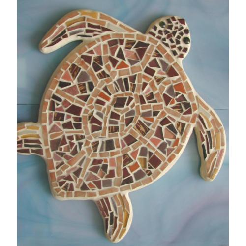 Tortue en mosaïque modèle image à reproduire en loisirs créatif