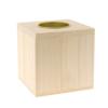 Bougeoir cube 6 cm hauteur 4 cm avec emplacement bougie support bois pour mosaque