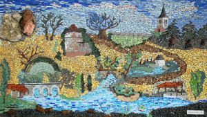 mosaque collective de moz'Arts et dcors des monuments de Vouneuil sous Biard (86580)