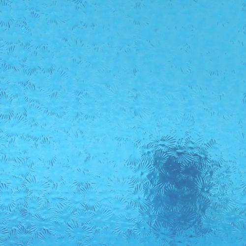 Bleu turquoise translucide verre florentine plaque de 30 par 20 cm