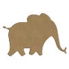 lphant qui court 14 par 9 cm support bois pour mosaque